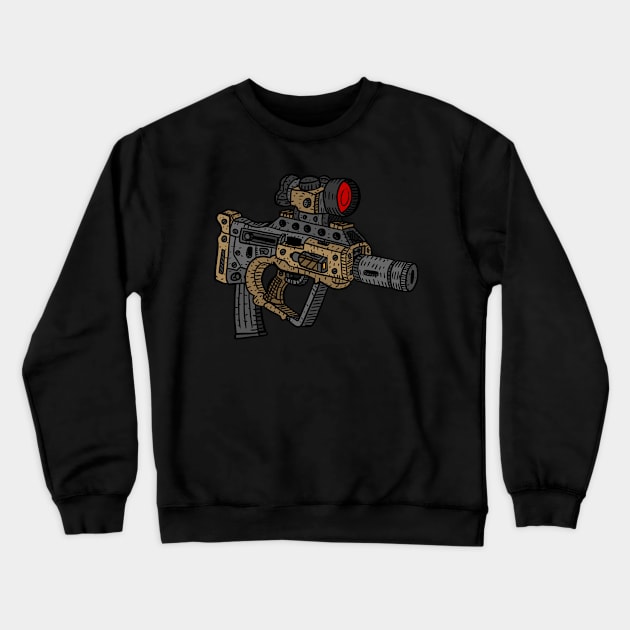 bullpup combat rifle, gun art. Crewneck Sweatshirt by JJadx